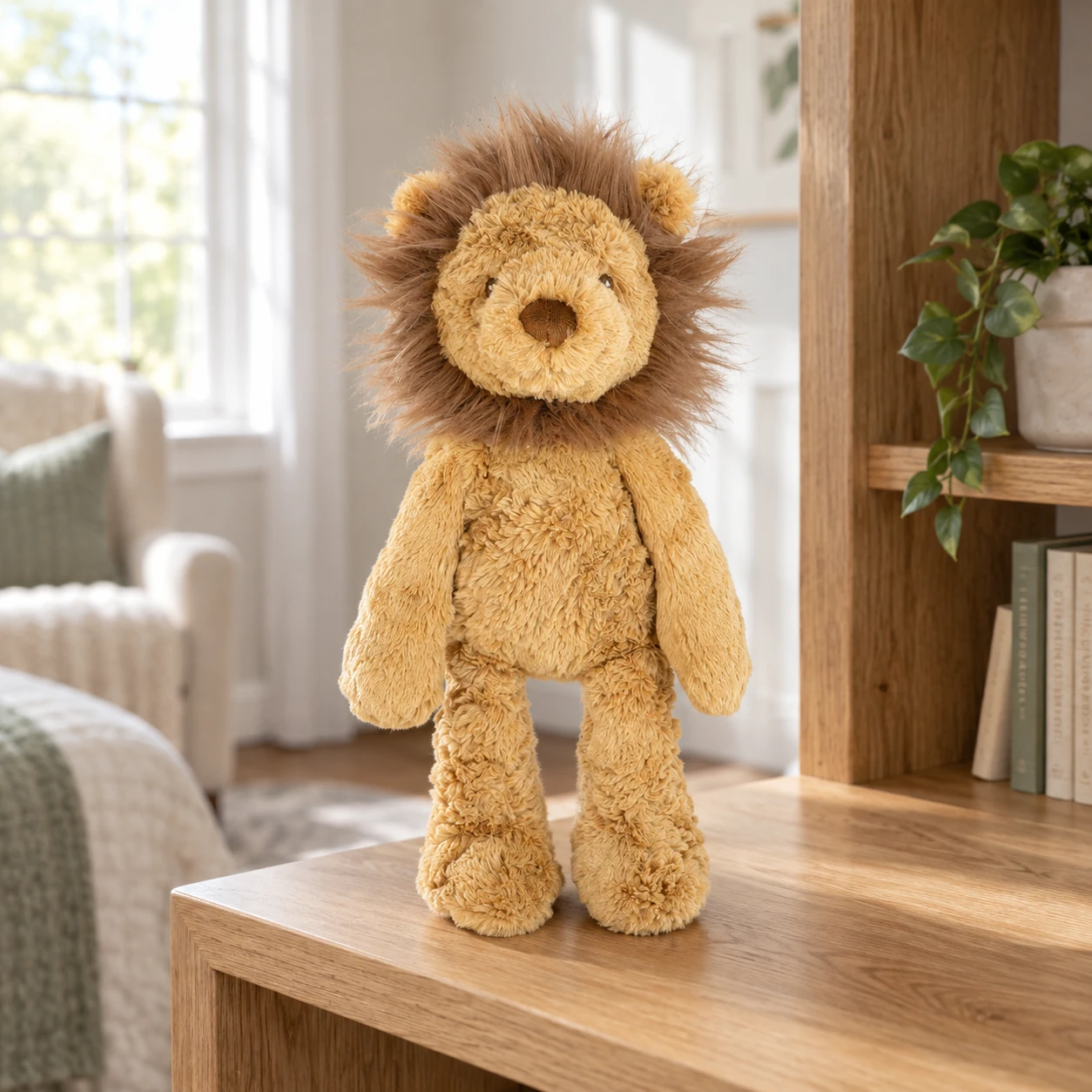 Lionel Lion Plush with Full Mane and Long Limbs