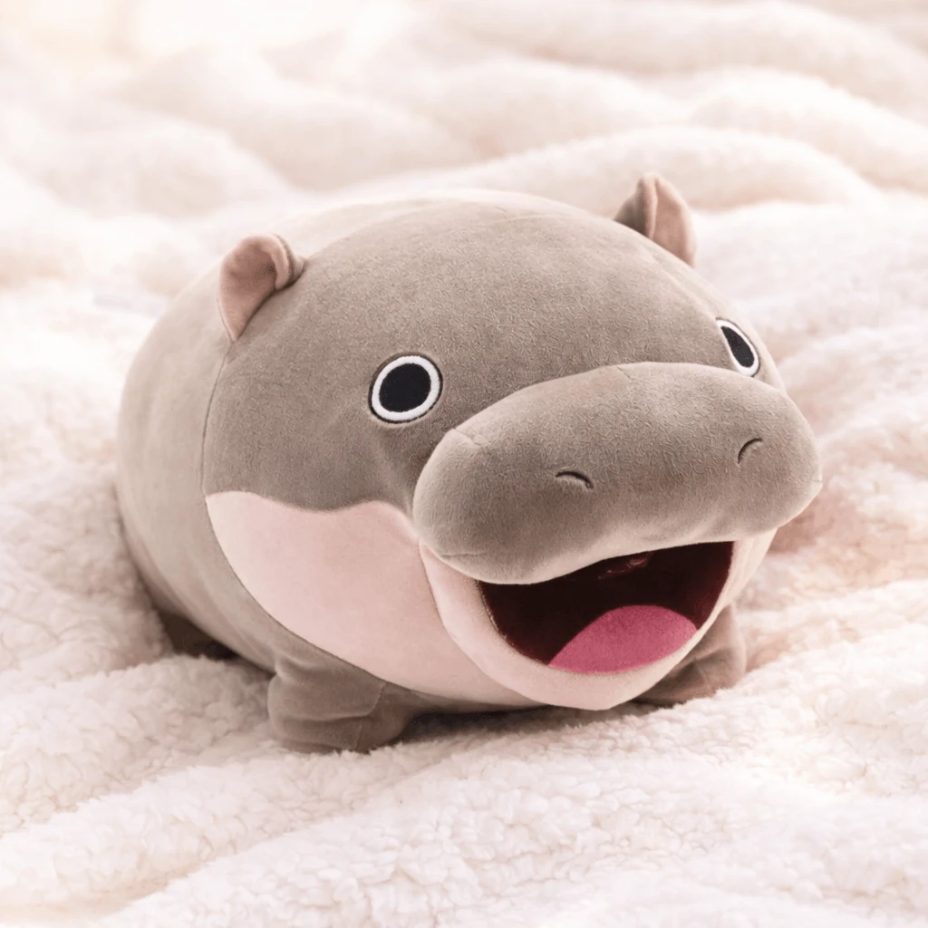 Baby Hippo Plush in Lying, Sitting or Christmas Design