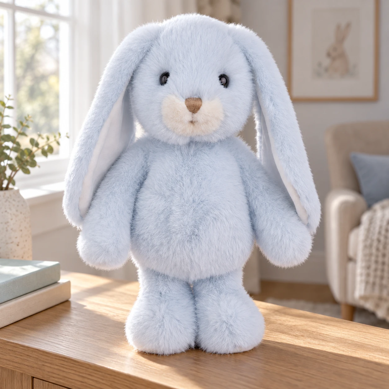 Jumpy Bunny Heaven Blue Rabbit Plush with Floppy Ears
