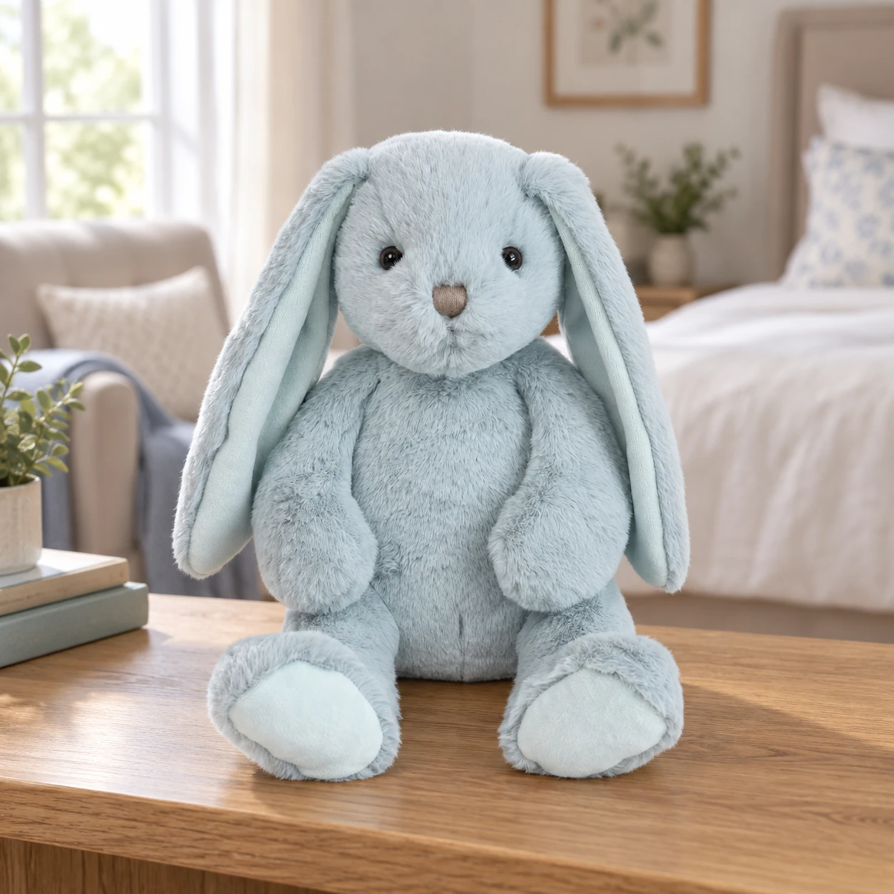 Charlie Blue Rabbit Plush with Long Floppy Ears
