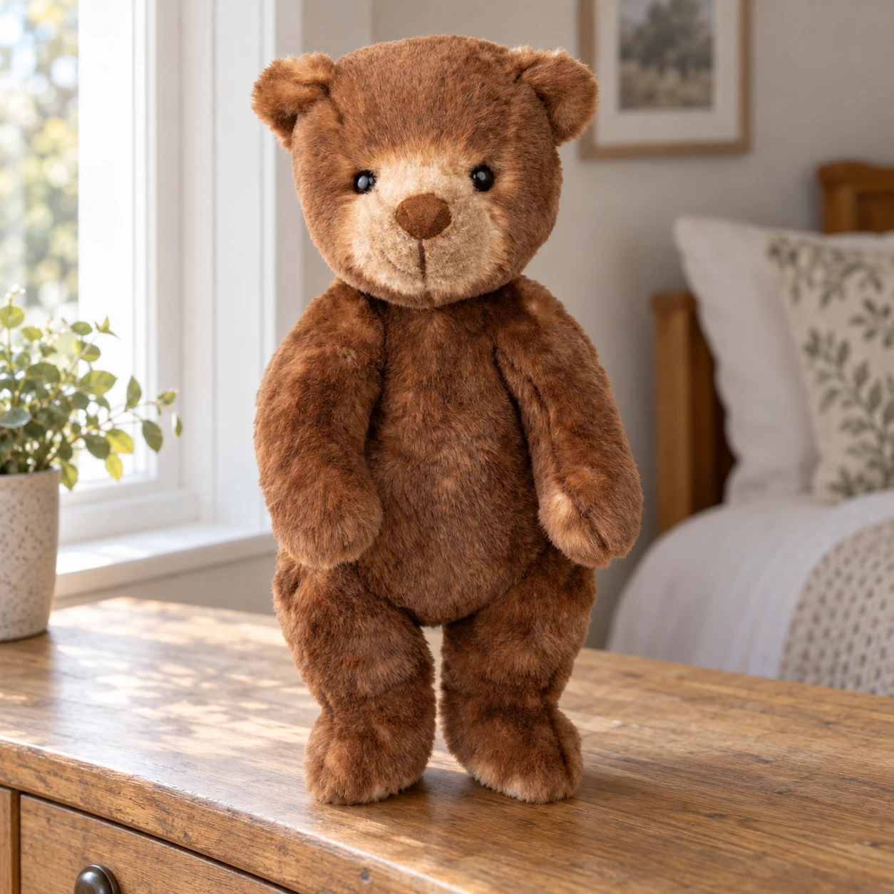 Ranger Brown Teddy Bear with Pale Muzzle and Oval Paws