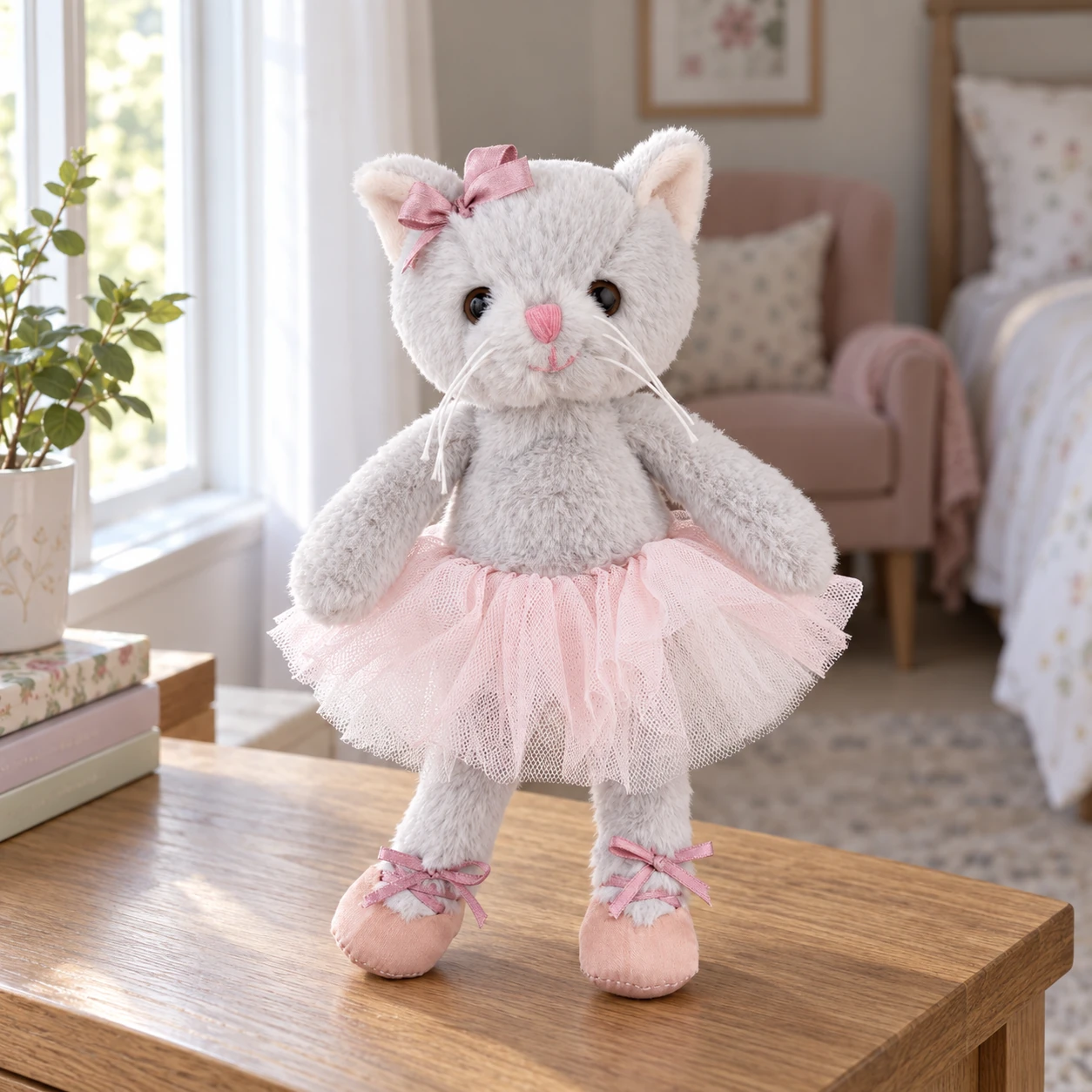 Albertina Cat Ballerina Plush with Pink Tutu and Shoes