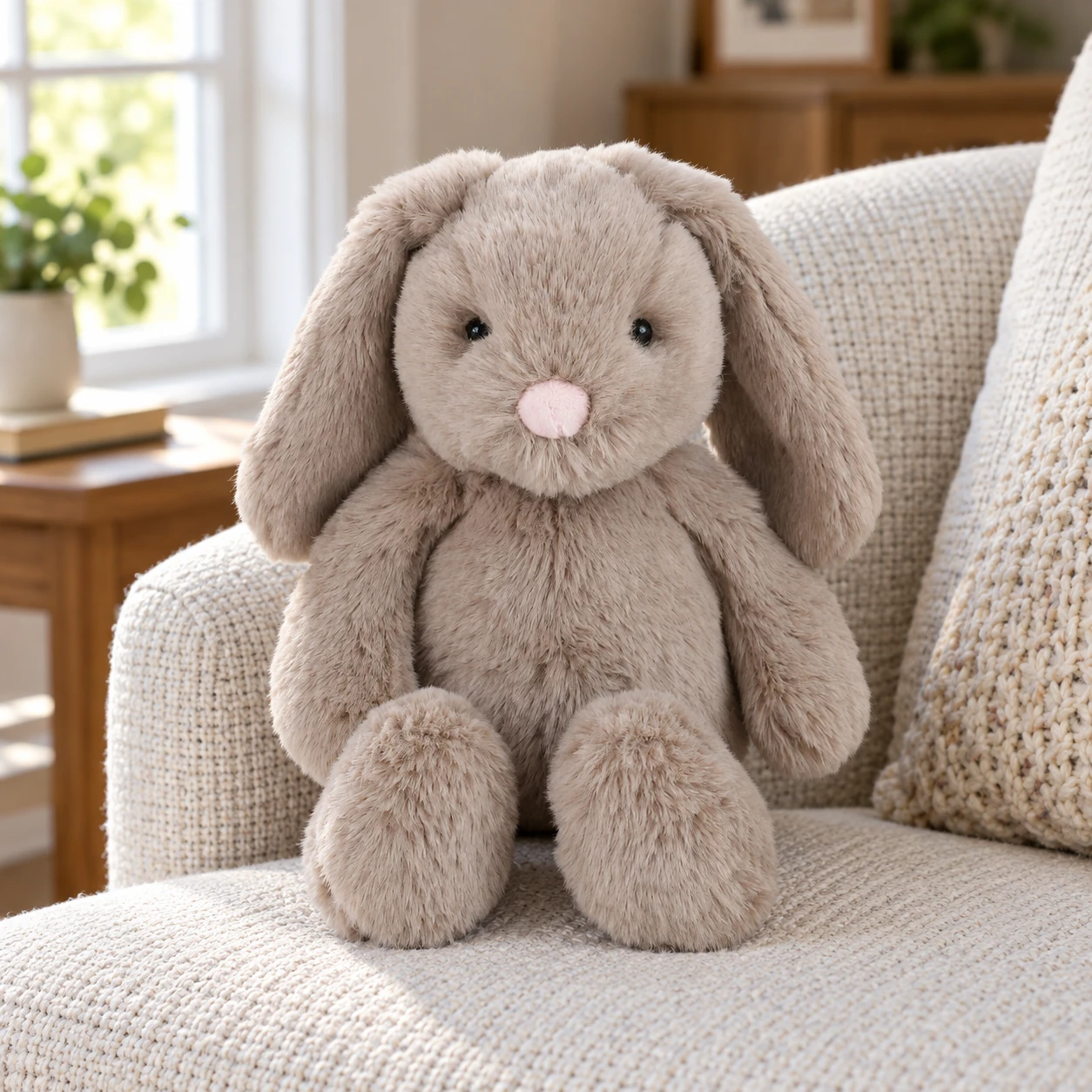 Coco Gray Rabbit Plush with Long Floppy Ears