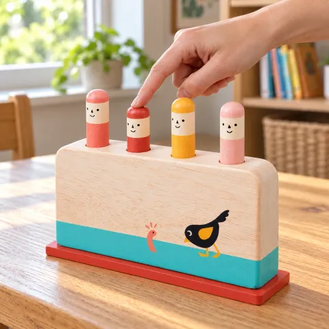 Wooden Pop-Up Peg Toy