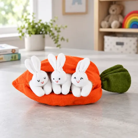 Rabbit Hideaway Carrot Pouch