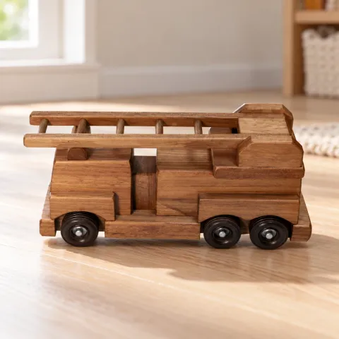 Wooden Ladder Truck