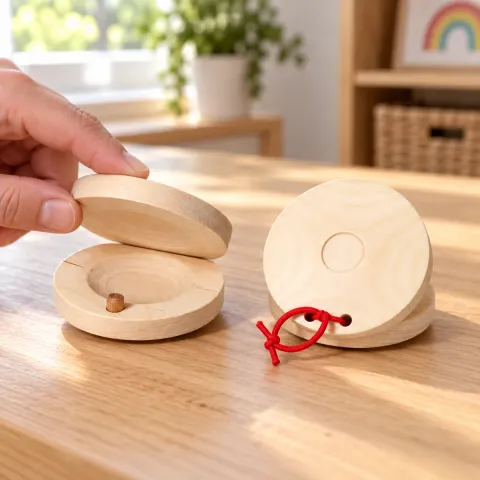 Wooden Castanet Pair