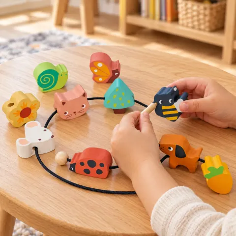 Wooden Garden Threading Set