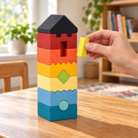 Wooden Stacking Tower Puzzle