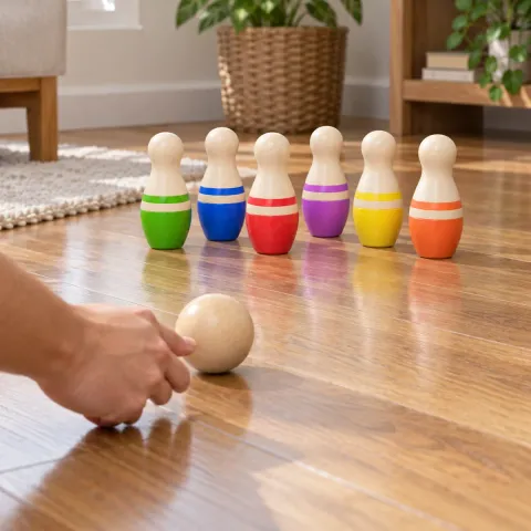 Wooden Bowling Set
