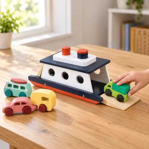 Wooden Toy Car Ferry