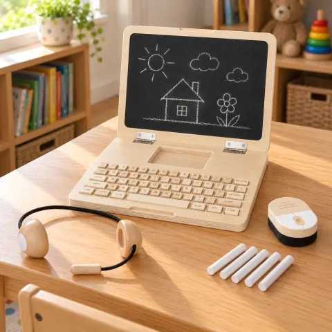 Wooden Toy Laptop