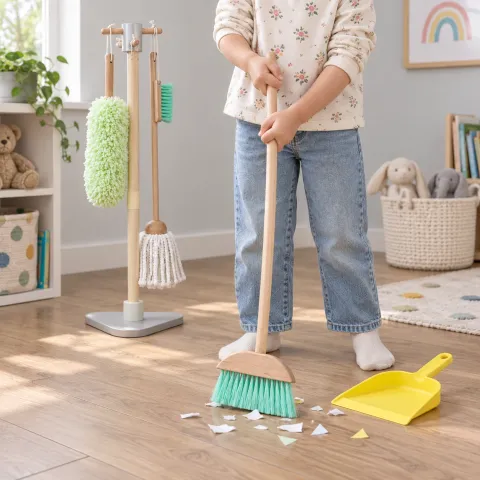 Wooden Cleaning Stand Set