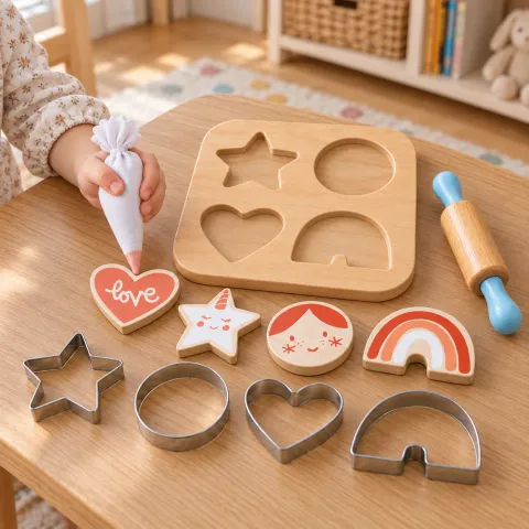 Wooden Cookie Baking Set