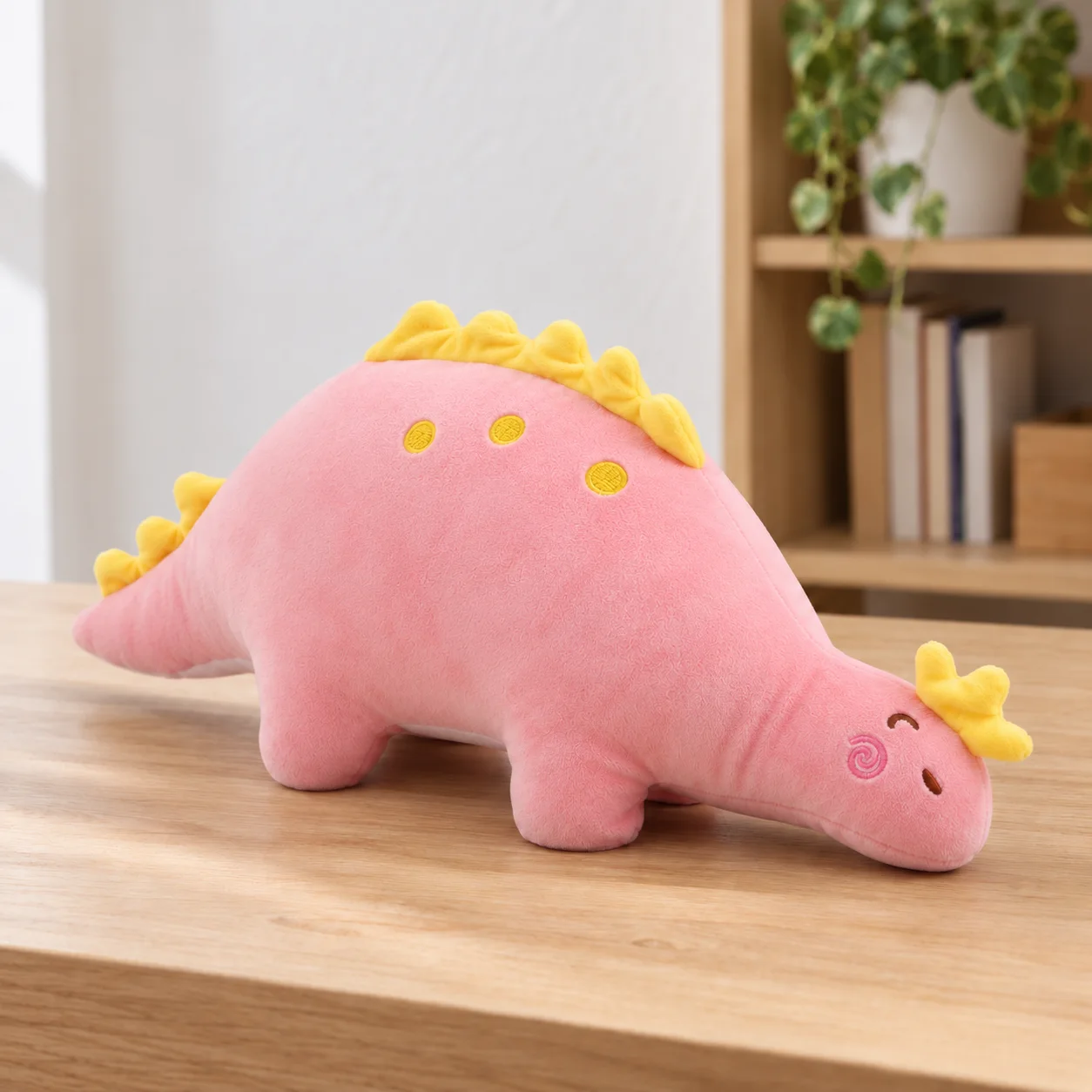 Dottie Dinosaur Plush — Pink - 30 cm, lead view