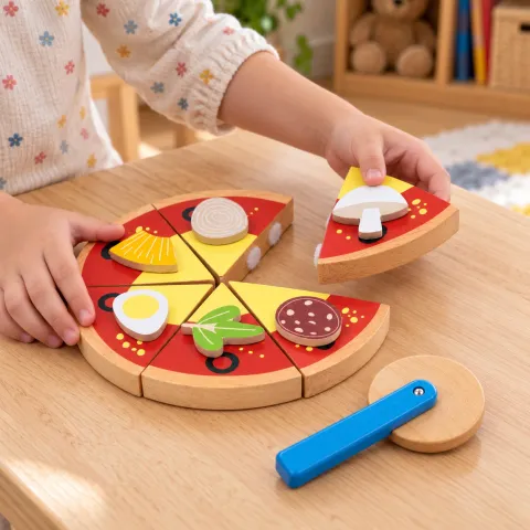 Wooden Sliceable Pizza Set