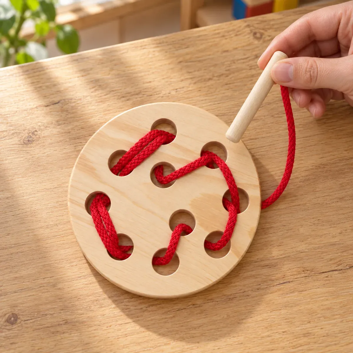 circle lacing board — use view. Props excluded.